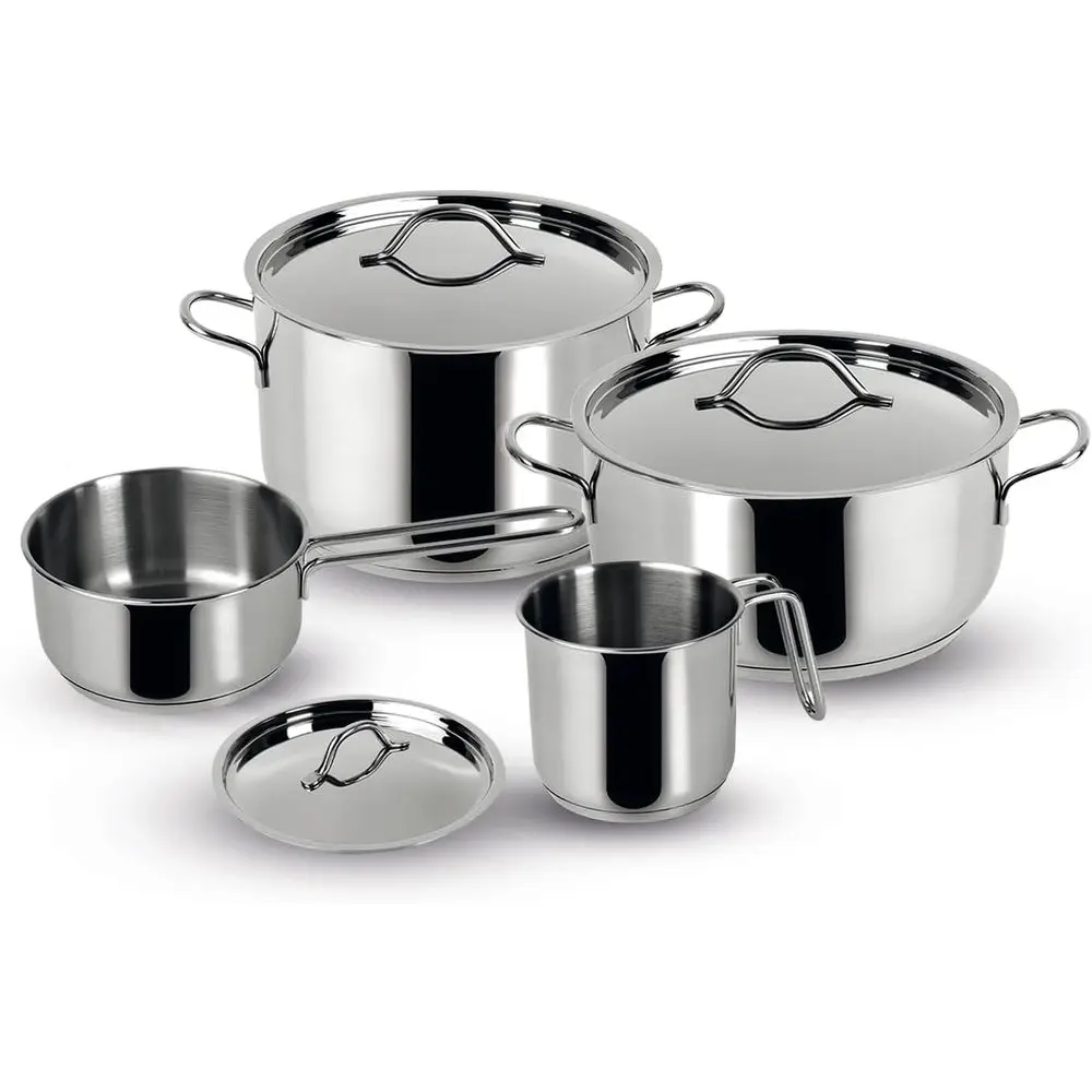 

Every Stainlokware Set, 7-Piece Set, Two-Handle Sauan 18 cm, Deep Casserole 22 cm, Milk Pan 12 cm, Deep Casserole 14 cm Long Han