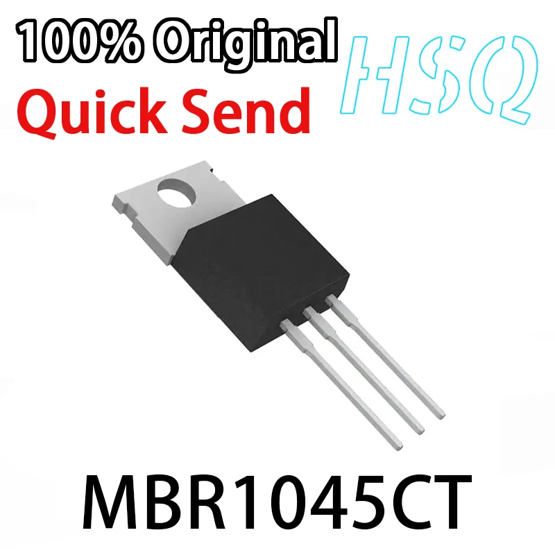 

5PCS New Original MBR1045CT 10A/45V Directly Inserted TO-220 Schottky Diode B1045G