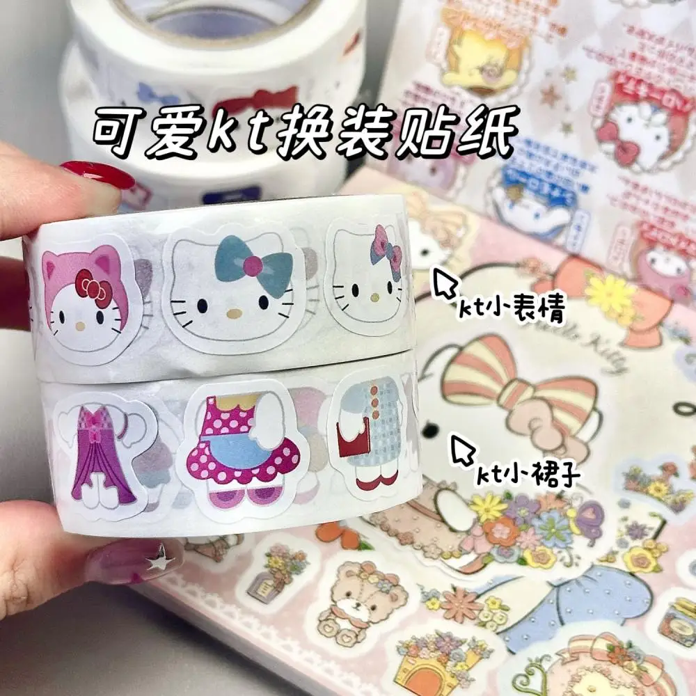 1000pcs Sanrio Hello Kitty DIY dress up waterproof Stickers Hand account materials Sealing tape Desktop decoration Children Toy