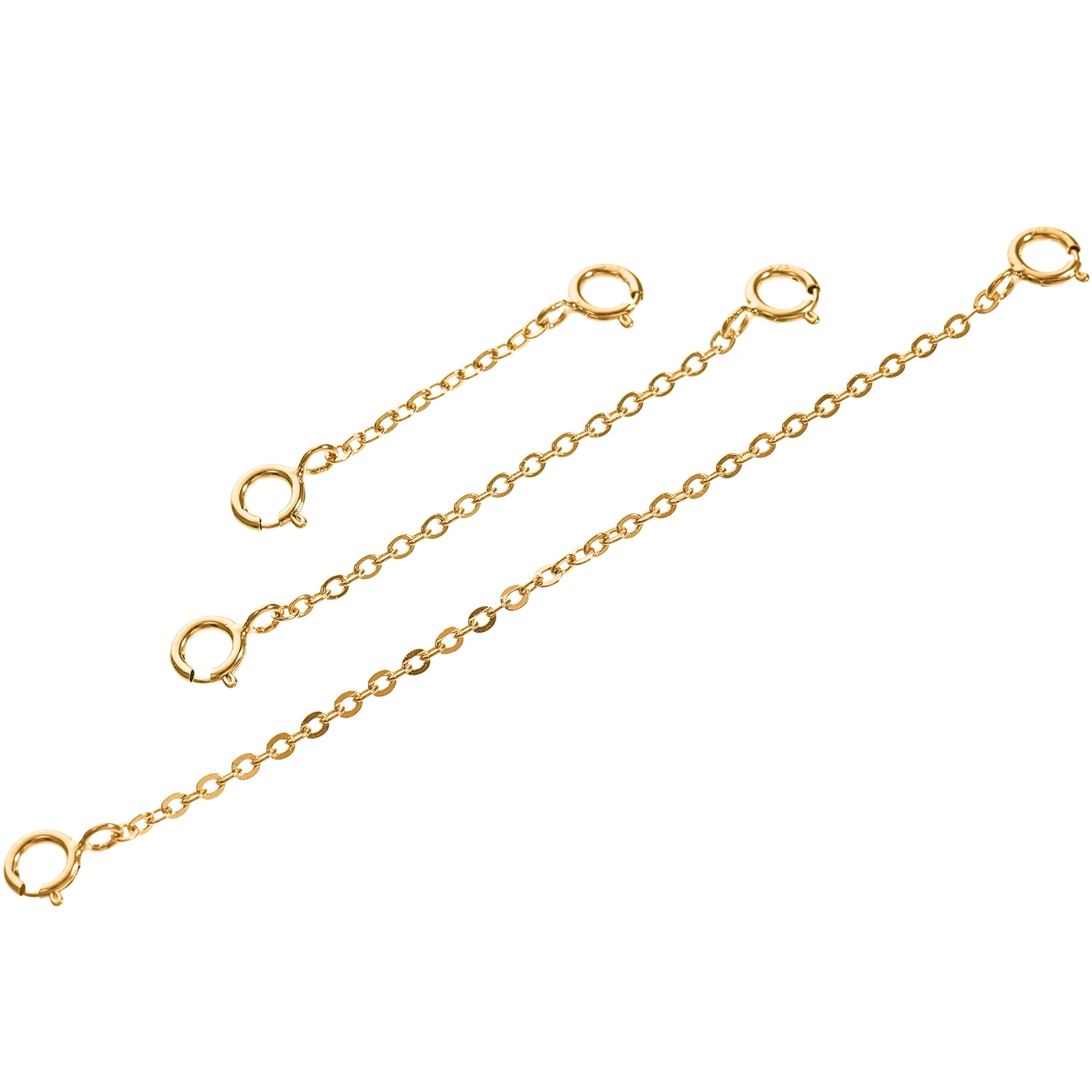 

3 Pcs Sterling Silver Extension Chain S925 Double Clasp DIY Necklace Bracelet Extender Chains Jewelry Making Anklet Tail