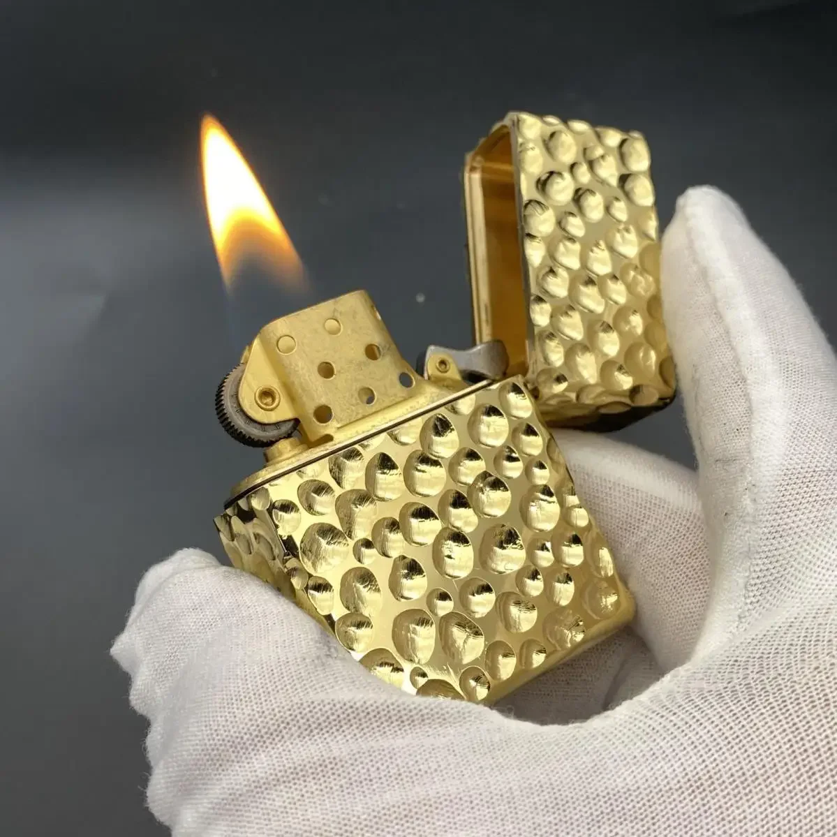 ZORRO 912S Armor Brass Fuel Lighter High End Retro Wheel Ignition Men's Lighter Gift