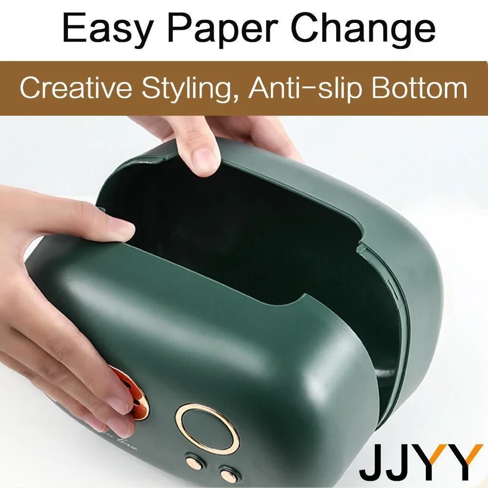 JJYY Retro Creative Tissue Box Paper Box Living Room Light Luxury Coffee Table Remote Control Storage Box Cute Napkin Box