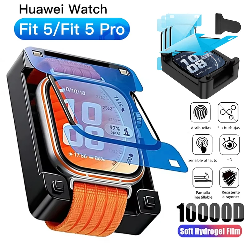 Easy Installation Screen Protector For Huawei Watch Fit 5/5Pro Anti-scratch Easy Install Protective Film For Huawei Fit 5 Pro