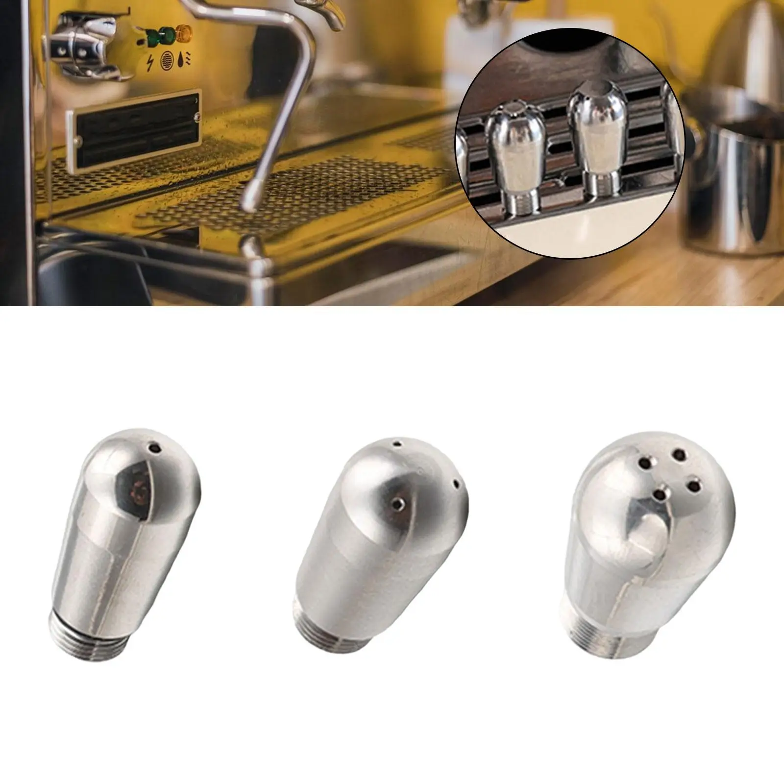 Coffee Machine Steam Nozzle Reusable Espresso Milk Frother Washable Coffeeware Steam Tip for EC9355 9155 9665 Home Kitchen Parts