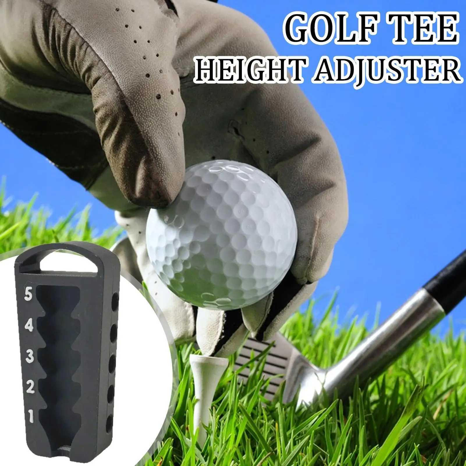 Tee Height Tool Portable Adjustable Golf Tee Lifter Sport Accessories for Pitching Chipping Bunker Practice Driving Range