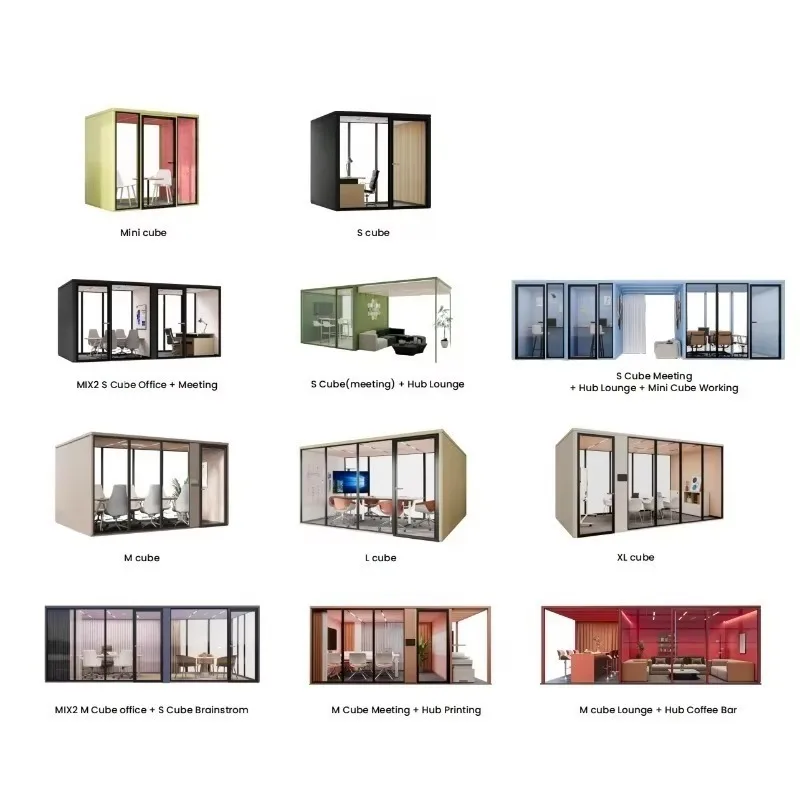 Custom Made Modern Aluminum Private Office Work Pods Phone Booths Silent Portable AcousticOffice Pod Recording Booth