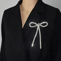 Spille Bowknot con strass in nastro di design semplice per le donne accessori per Blazer Party Fashion Bow Decoration spille regalo