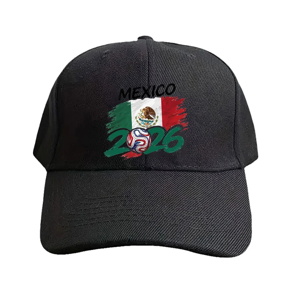 Mexico Flag Football FanSoccer 2026 Kappe, Sommermütze für Damen und Herren, lässig, verstellbar, lustig, bedruckt, Baseballkappen