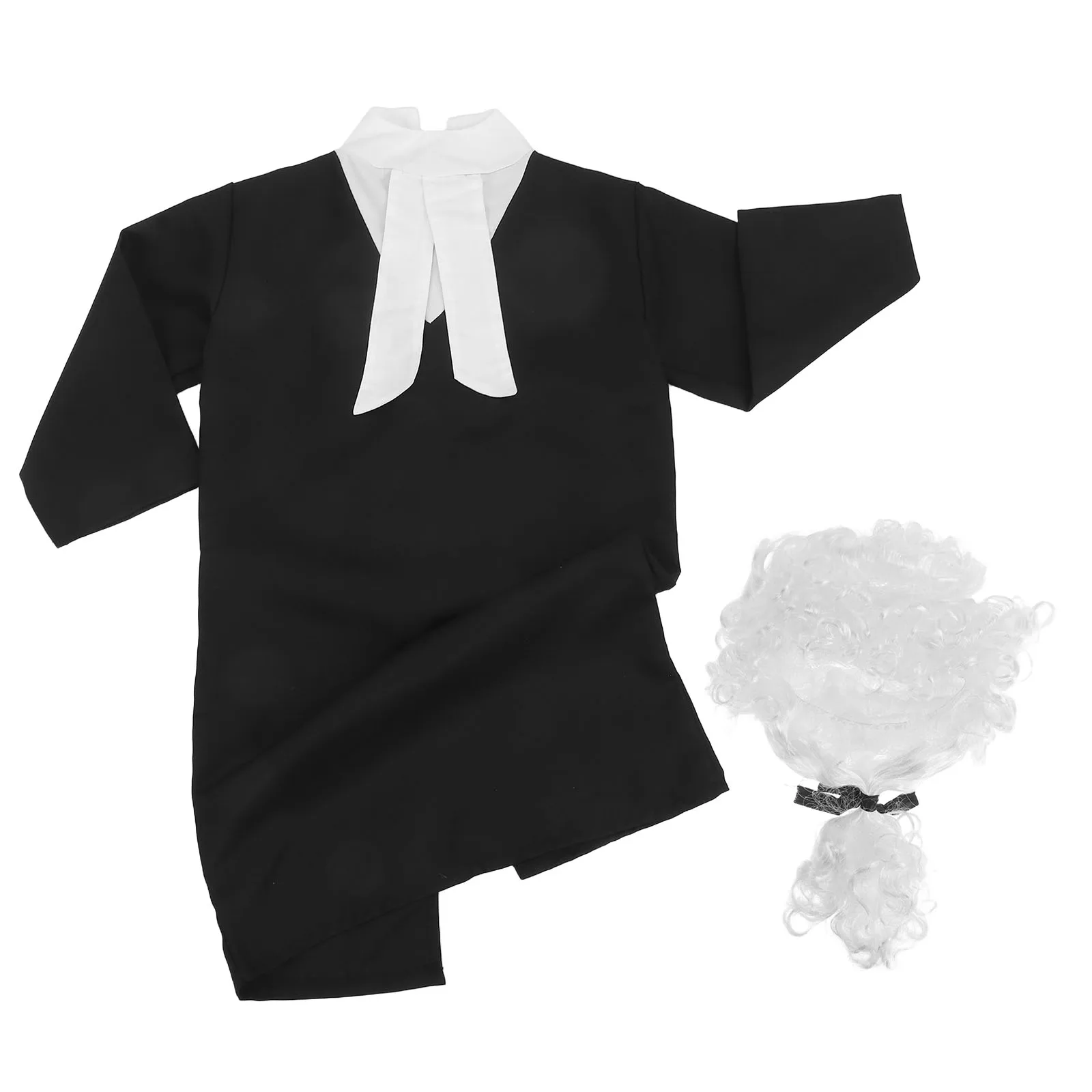 

1 set Lawyer Costume For Realistic Judge Outfit Halloween Role Play Suit Party Graduation Gown – 110 Cm
