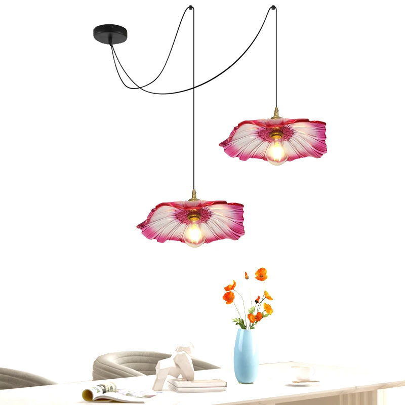 Green Glass Hanging Lamp Home Decor Indoor Lighting Switch Bedroom Living Room Dining Modern Pendant Light Ceiling Chandeliers