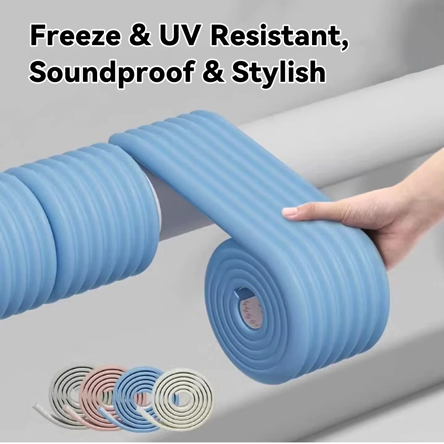 78.7inch/ 200cm Self-Adhesive Pipe Insulation Foam - Upgraded Thick Freeze-Proof Heat Insulation Wrap for Outdoor Water Pipes