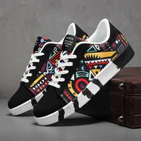 Nouvelles Chaussures de Skateboard Tendance pour Hommes – Baskets Décontractées Antidérapantes en Toile à Motifs pour la Marche en Extérieur – Zapatos Sportifs pour Homme 1