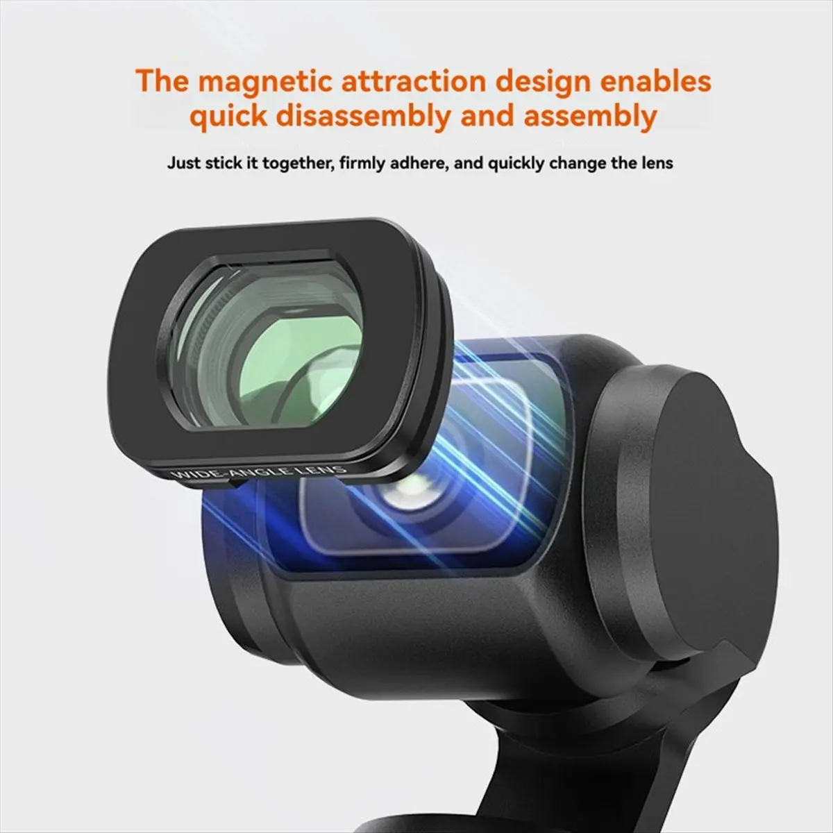Magnetic Enlarged Wide-Angle Filter for Pocket 3 Accessories Protection Action Camera Lenses Double-Sided HD Filters