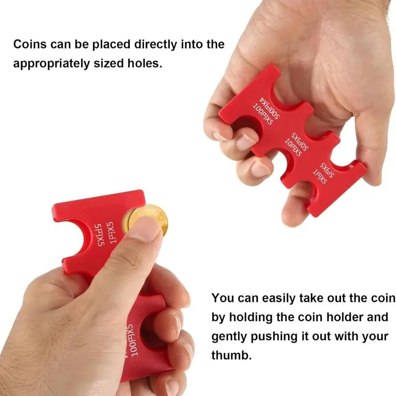 Portable Lost-proof Japanese Currency Sorting Multi-functional Colourful Coin Clip Organizer Travel Coin Money Holder Dispenser