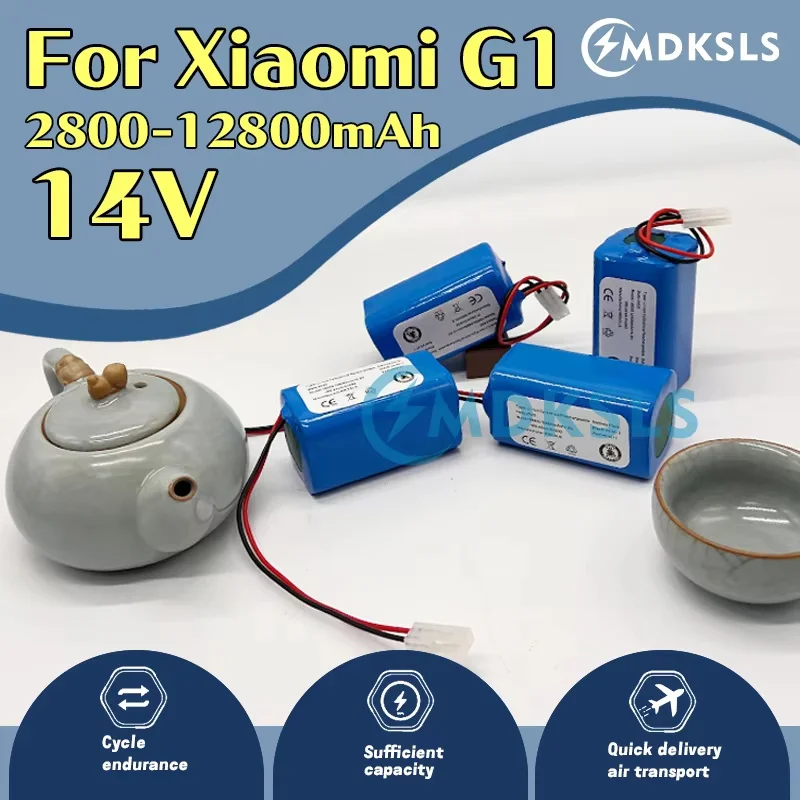 New 14.8V 12800mAh 4S1P  Li-ion Battery Pack 14.4v, For XIAOMI MIJIA Mi Robot Vacuum-Mop Essential G1 MJSTG1, SKV4136GL R30R35
