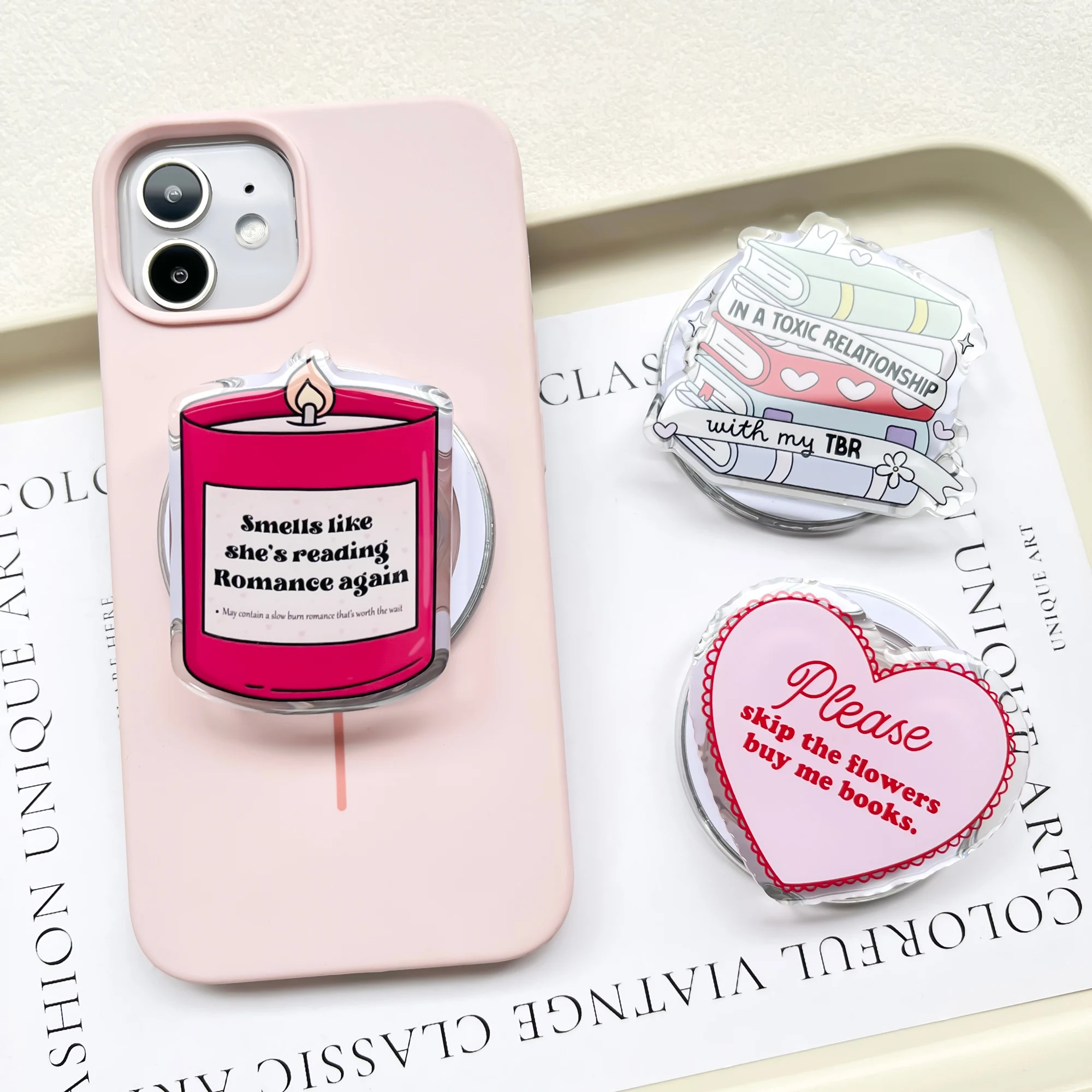 Kindle Bookish Magsafe Handyhalterung Magnetischer Kindle-Halter Rosa Kindle-Zubehör Bookish Merch Buch für iPhone Samsung Xiaomi – Detail 7