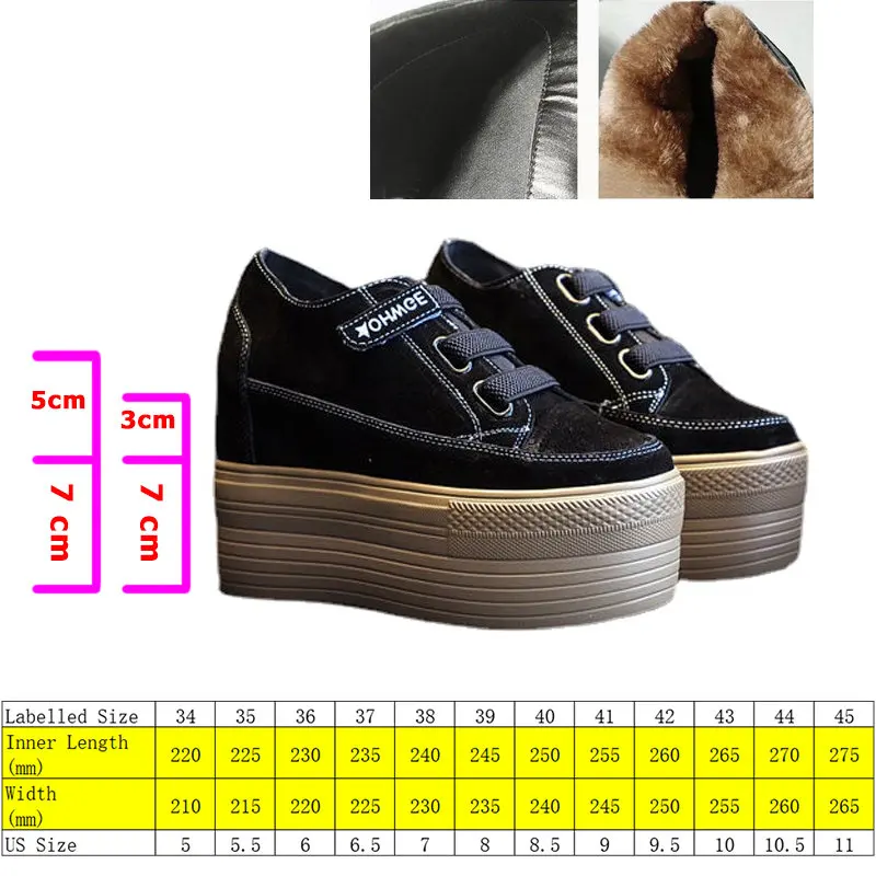 Fujin 12cm Suede Genuine Leather Women Shoes Wedge High Heel Platform Casual Breathable Casual Winterr Shoes Women Ankle Boots