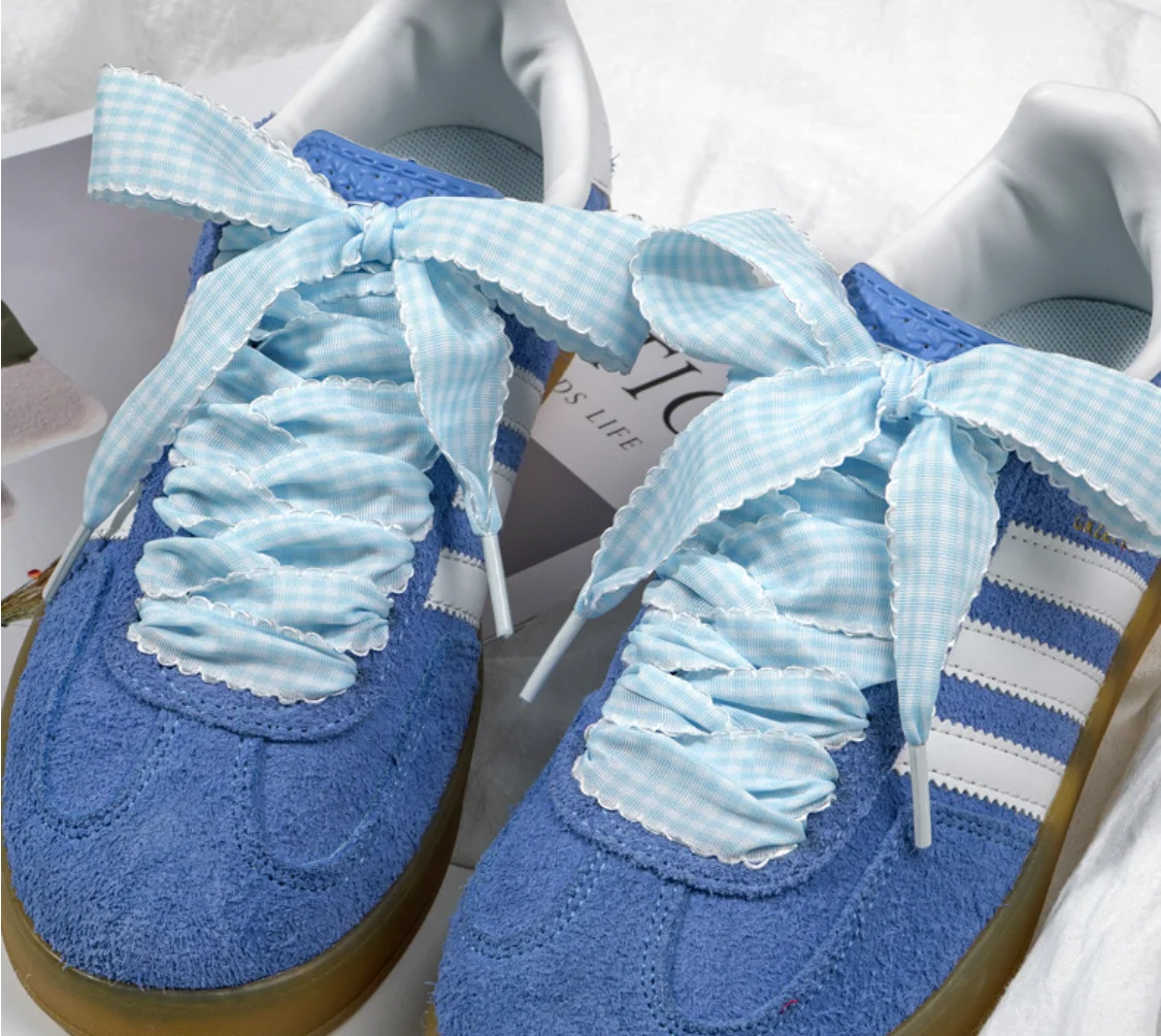 Trendige 2,5 cm breite Schnürsenkel im britischen Gitter-Stil für DIY-Schönheits- und Trainingsschuhe, Freizeit- und Sportschuhe aus Leder – Detail 2