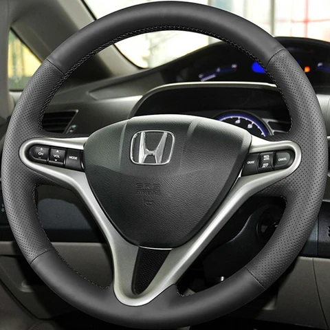 Ручная работа для Honda Fit Jazz City 2009 2010 2011 2012 2013 Insight 2010 2011 2012 2013 2014 чехол рулевого колеса автомобиля