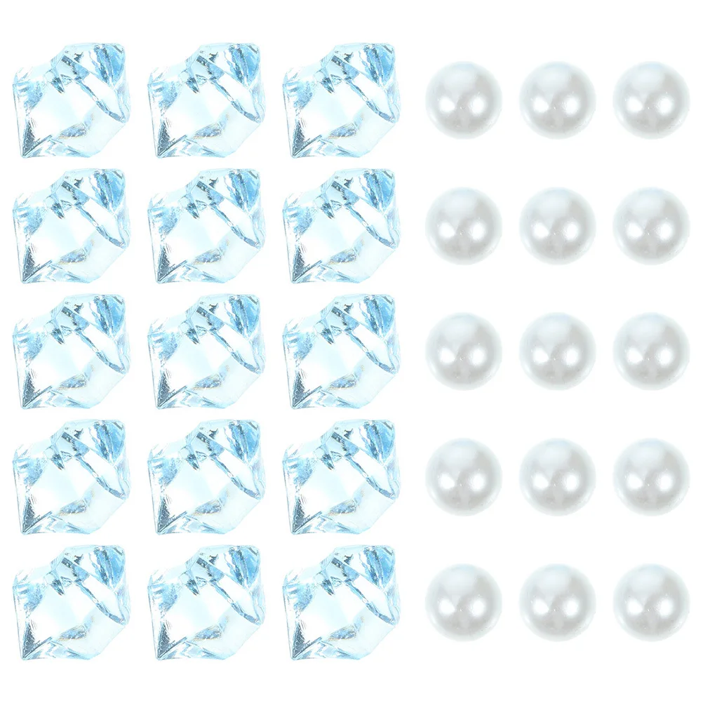 

1 Set Blue Crushed Plastic Beads Shiny Smooth Heavy For Aquarium Stones Fish Tank Decor Vase Landscaping Gardening Diy