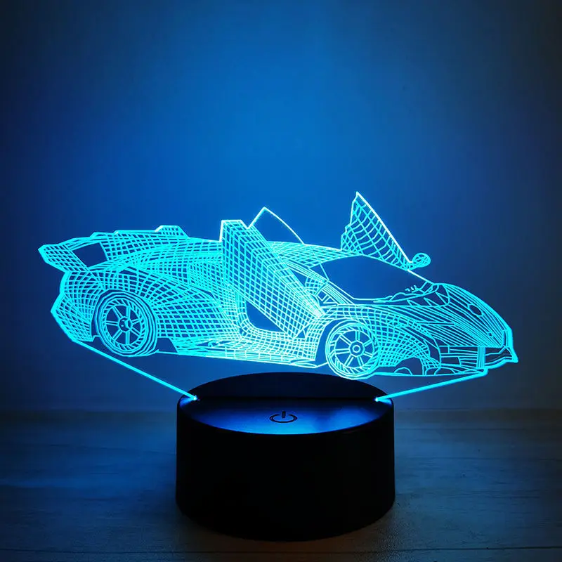 Cool Supra Car Anime 3d Led Nightlights Truck Lamp Colorful Changing Night Lights Table Lamp Home Decoration Birthday Gifts