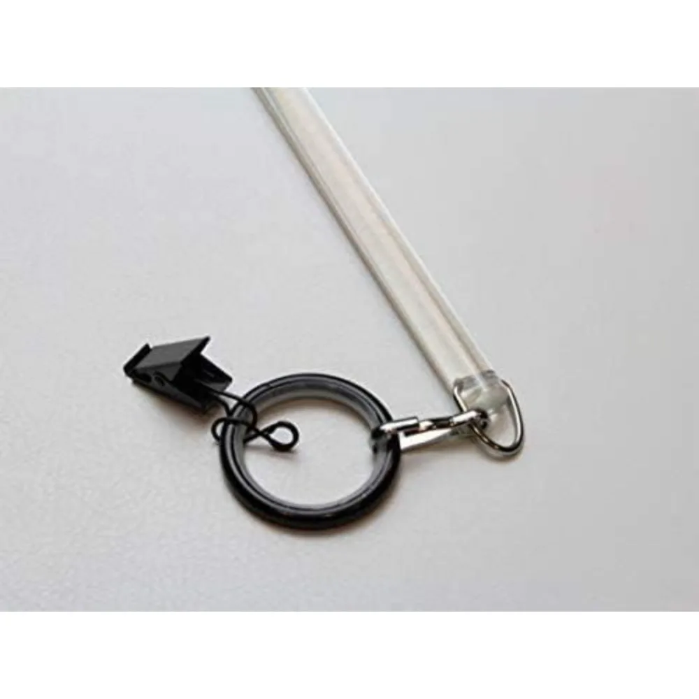 Clear Acrylic Grommet Curtain Wands 36 Inch 2 Pack Flexible Baton with Oil Rubbed Bronze Rings