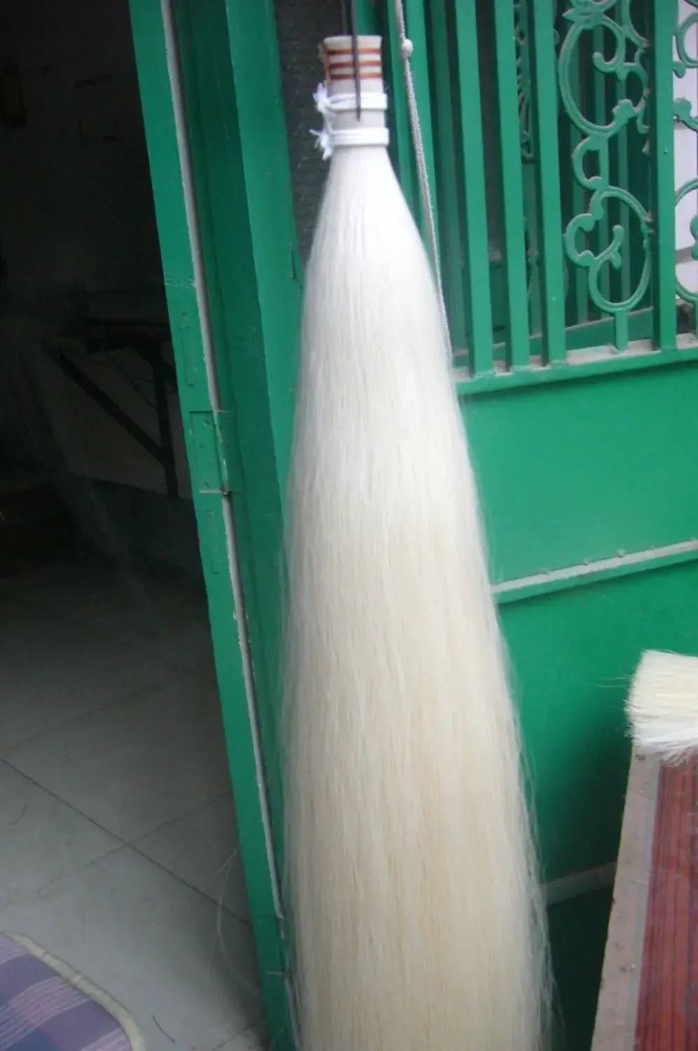 

250g Top quality Stallion white mongolia bowhair 85 cm violin bow parts
