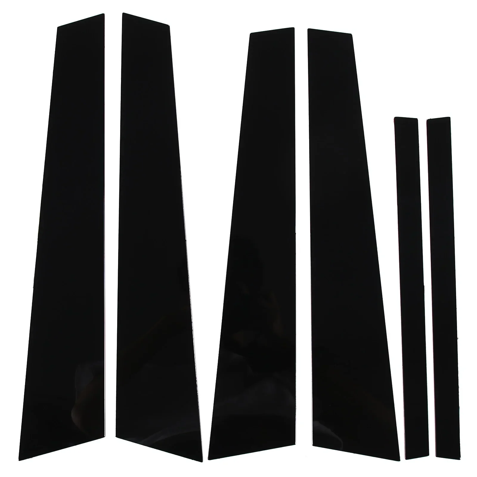 For BMW 5 Series F10 2011-2017 Glossy Black Mirror Effect Door Window Column B Pillar C Pillar Cover Trim PC Material Sticker