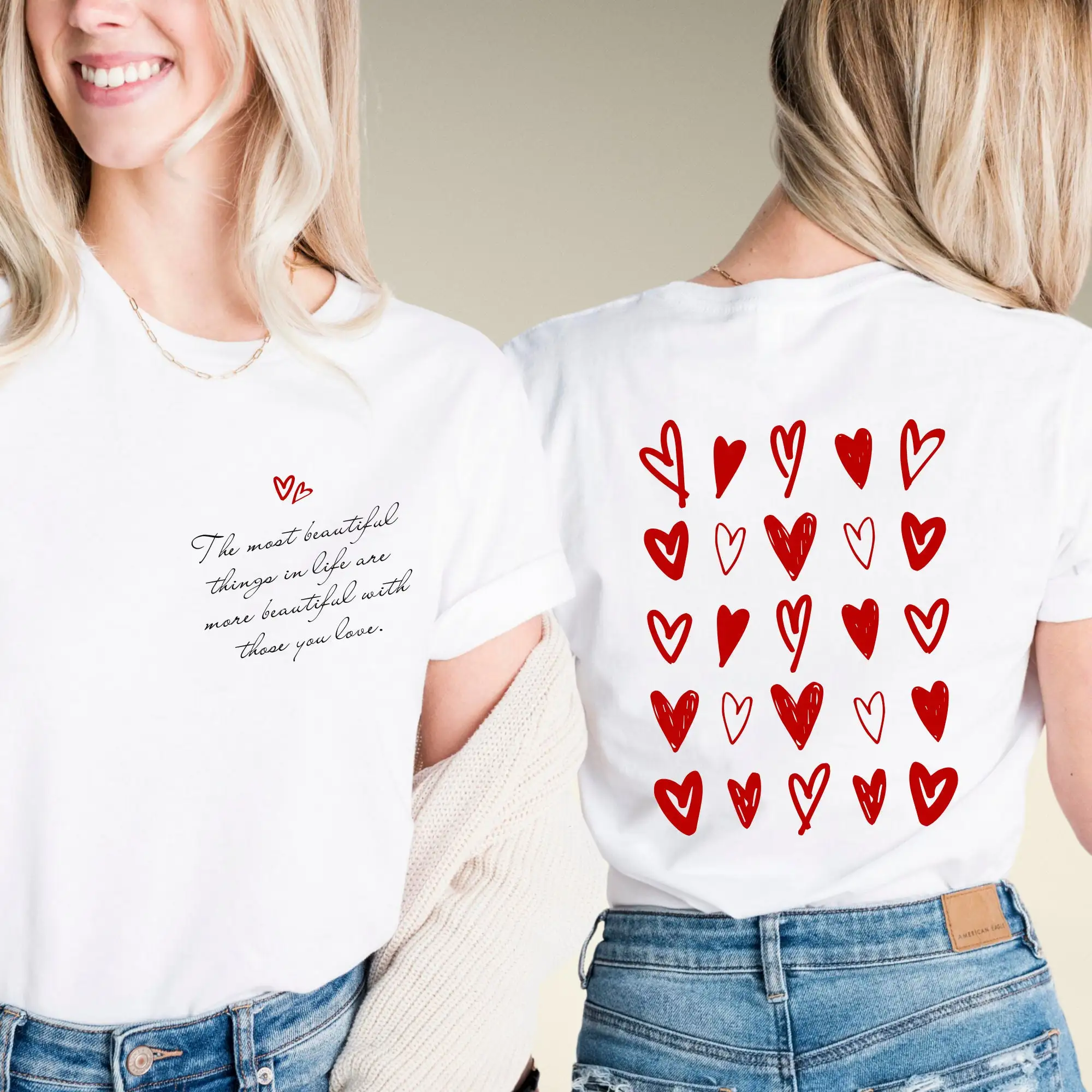 

Love Saying T Shirt Inspirational Lovely For Girlfriend Wife Lovebirds Back Design Heart