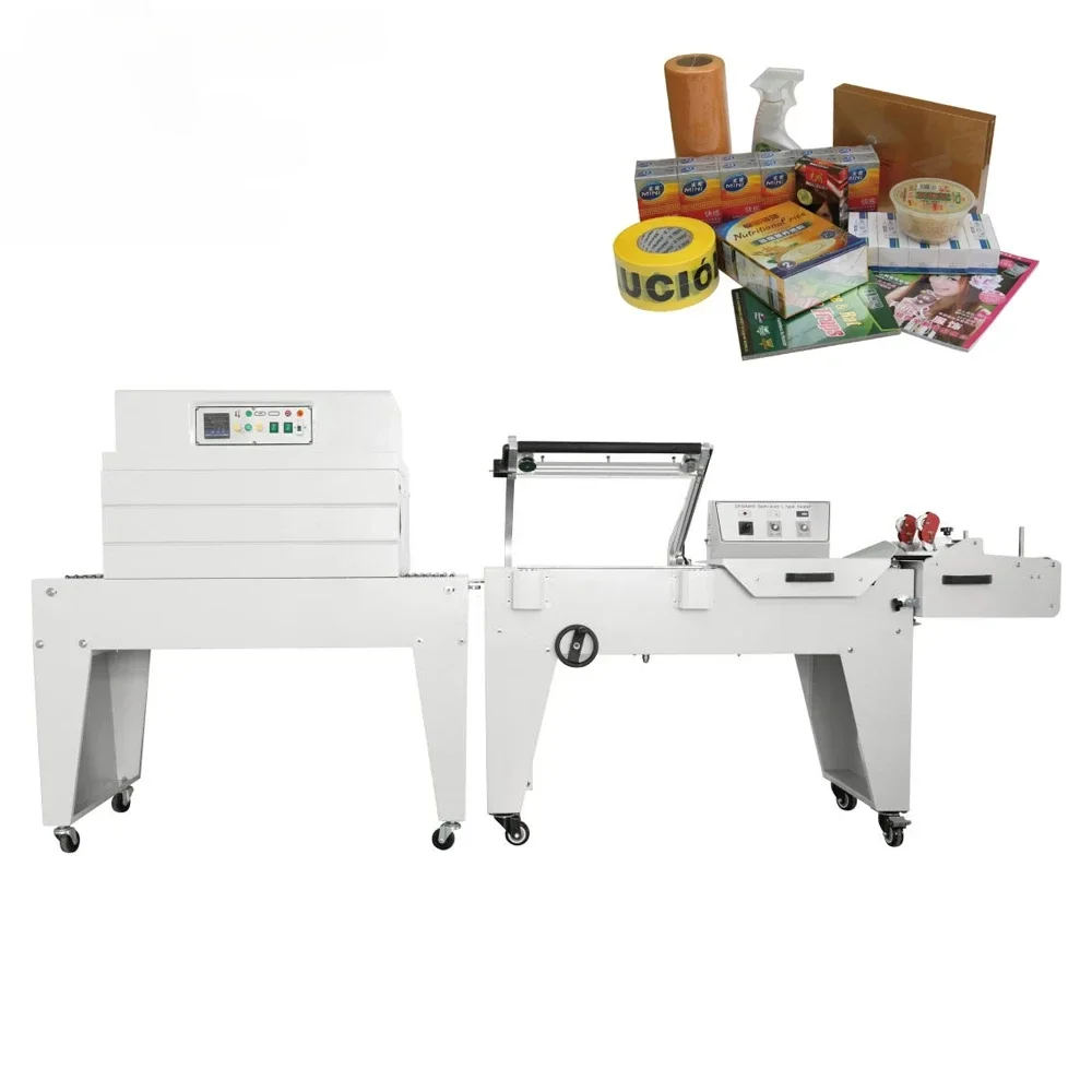 QL5545 Automatic L-type sealer shrink tunnel shrinking perfume bottle carton box  strapping machineHOT SALES
