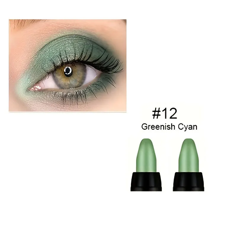16-kleuren parelmoer eyeliner, kleur glitter waterdichte langdurige oogmake-up niet-vlekkende eyeliner