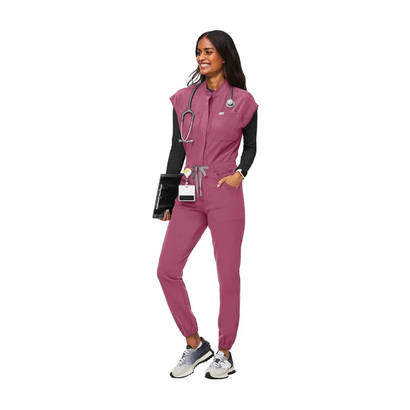 Women's One Piece Scrubs Set High Quality Medical Uniform Perfect for Operating Room Hospital Nurses Doctors and Clinic Staff