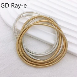 New Fashion Gold-plated Elastic Spiral Telescopic Bracelet Set for Women Hot Selling Simple Elegant Spring Bracelet Jewelry Gift