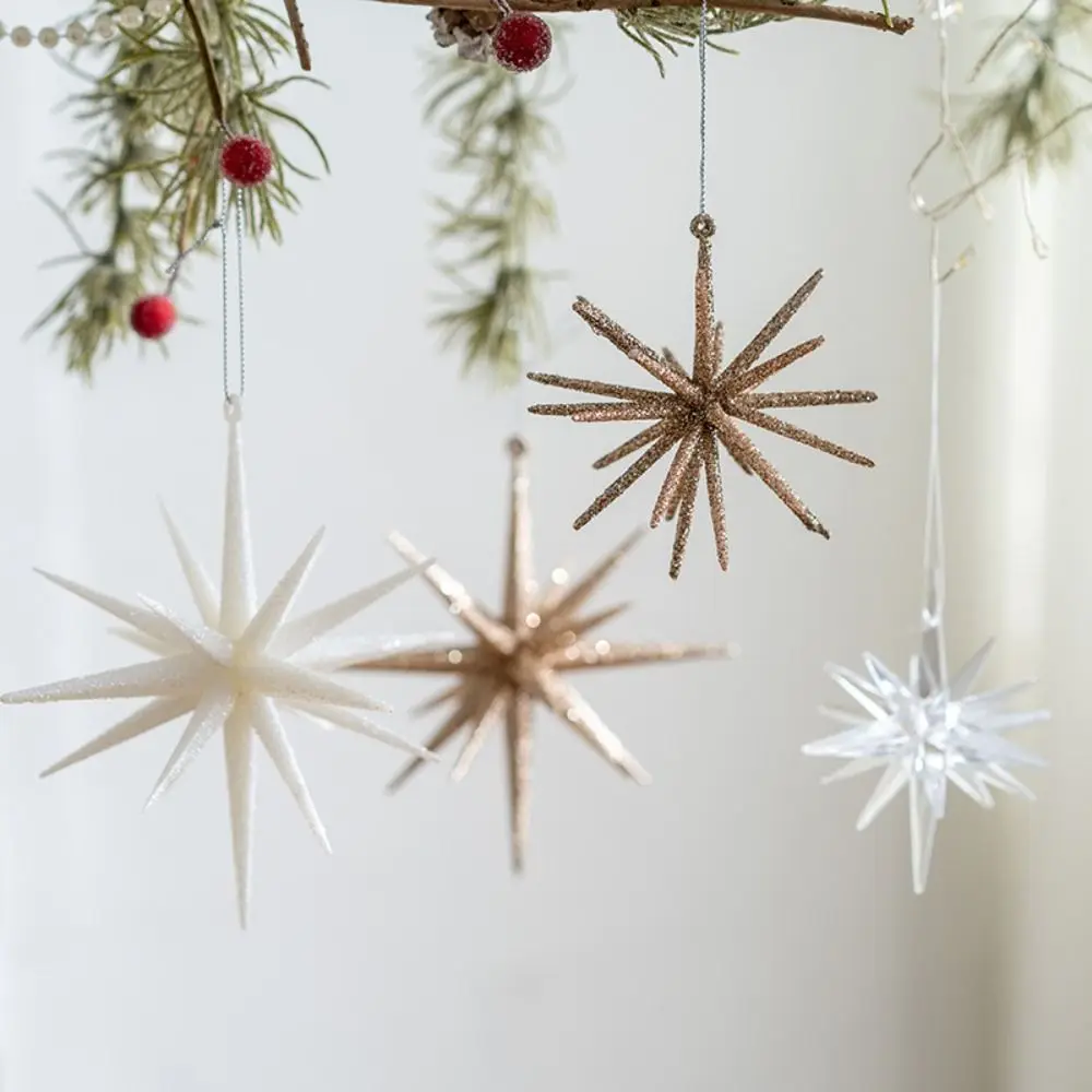 Hangging Christmas Tree Star Pendant Party Supplies Exploding Star Xmas Ornament Transparent Photographic Props