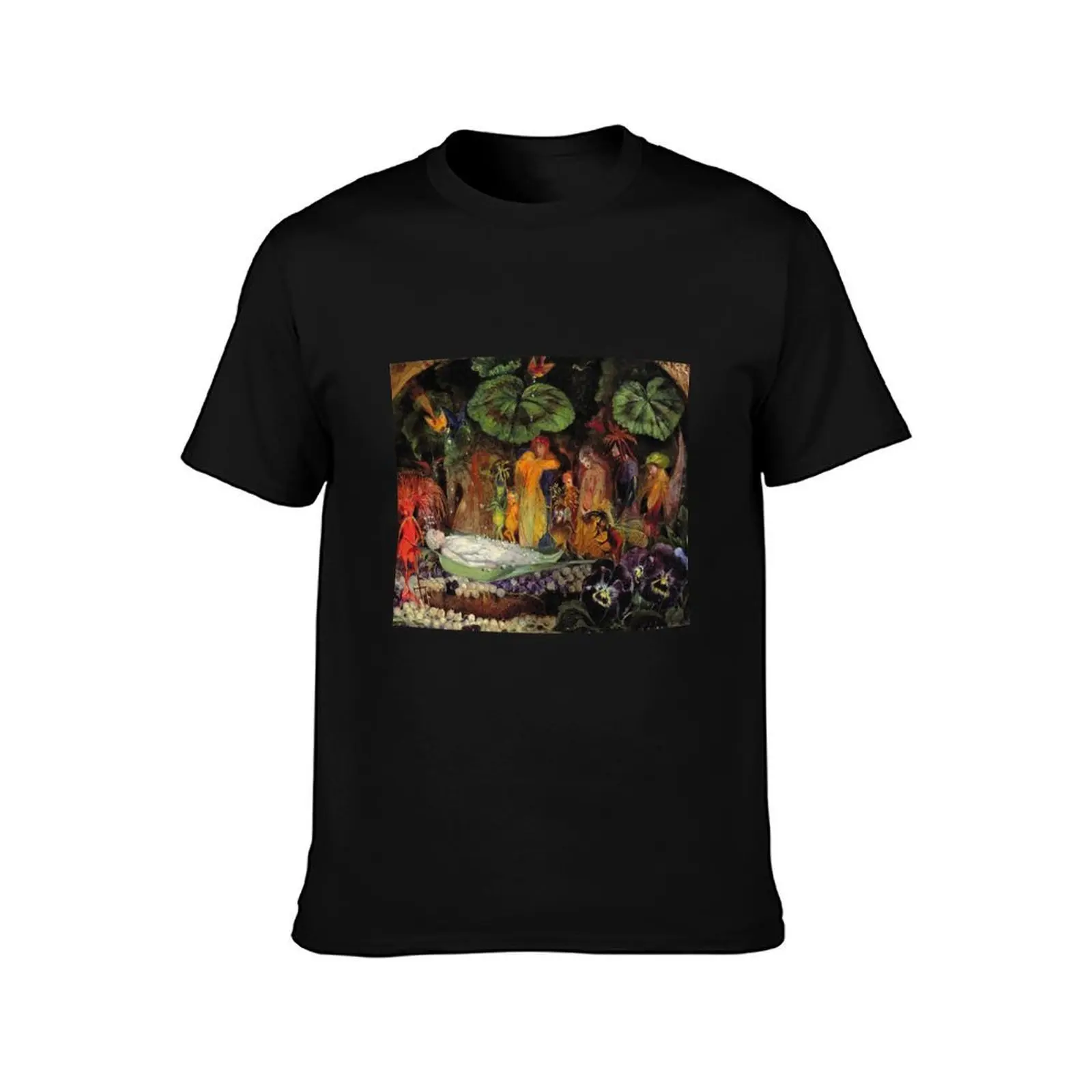 “Fairy Funeral” by John Anster Fitzgerald T-Shirt, Summer Casual Cotton Tee, Oversized Streetwear Tops, Vintage Graphic Print