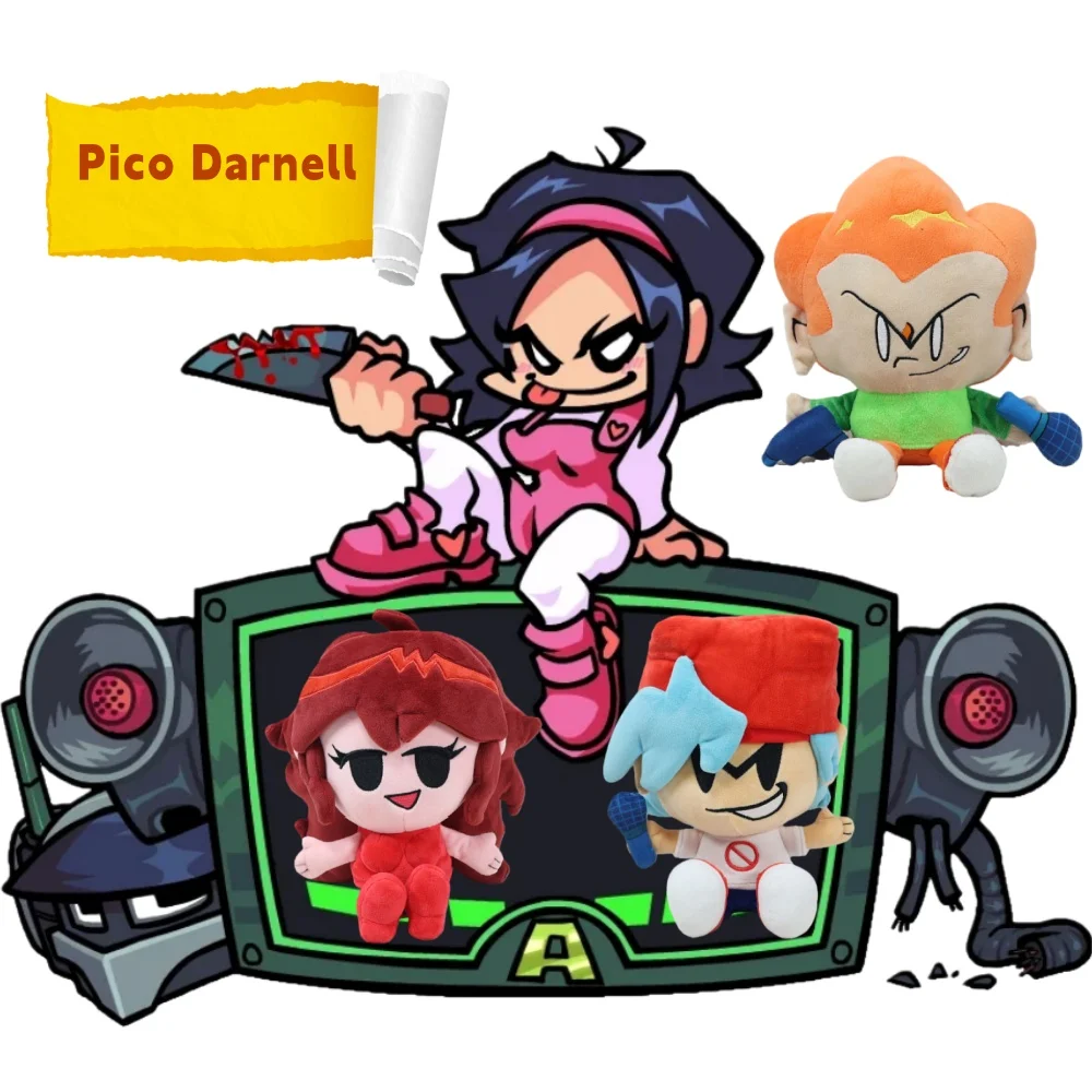 Nuovo FNF Nene Pico Darnell Peluche Venerdì Notte Funkin Peluche Anime Bambole di Pezza Cotone Moive Periferiche Da Collezione Giocattolo Regalo