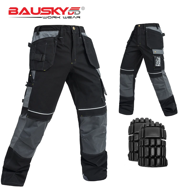 New High Quality Craftsman Men\'s Work Pants Workwear Multi Pockets Work Trousers Mechanic Workwear