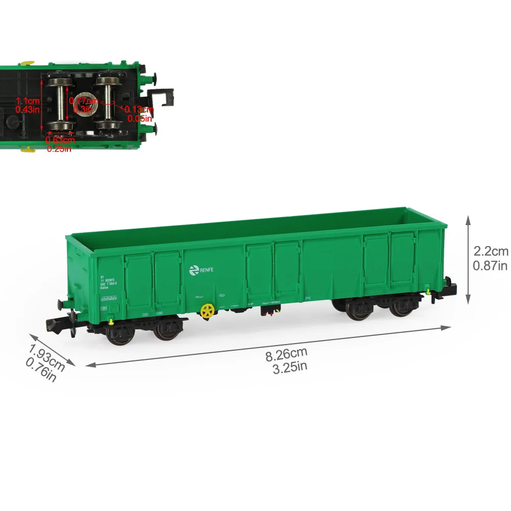 Evemodel-Gondola Car High-side vagões modelo trens, 1 Unidade N Escala, 1:150, 40 pés, C15013