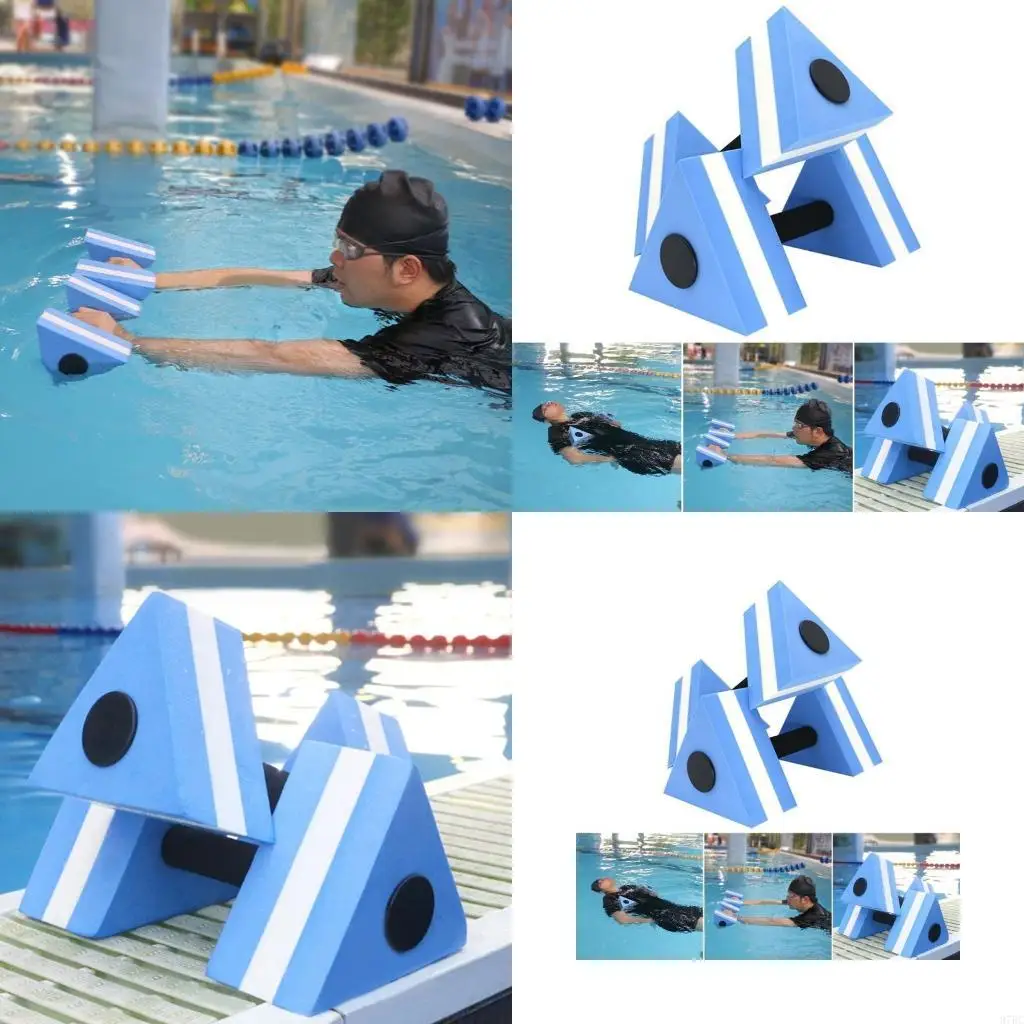 97BC 1 par mancuernas triangulares espuma agua, mancuernas para ejercicio acuático, mancuernas para hacer ejercicio,