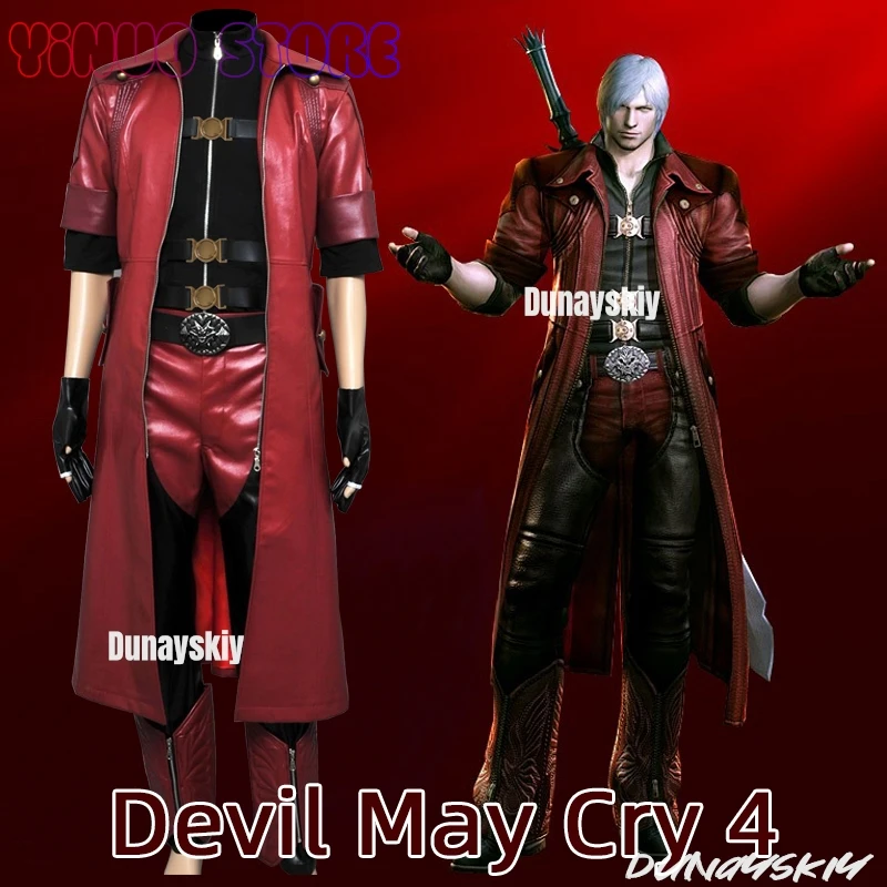 DMC Dante Show Men's Clothing Everyday Leather Clothing Cosplay Cos Game Anime Party Uniform Hallowen Play Character Costume - Image 2