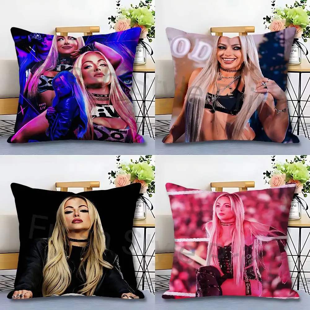 

W-Wrestler L-Liv M-Morgan Pillow Cases for Bedroom Living Room Sofa Home Decor Polyester Cushion Cover with Zipper