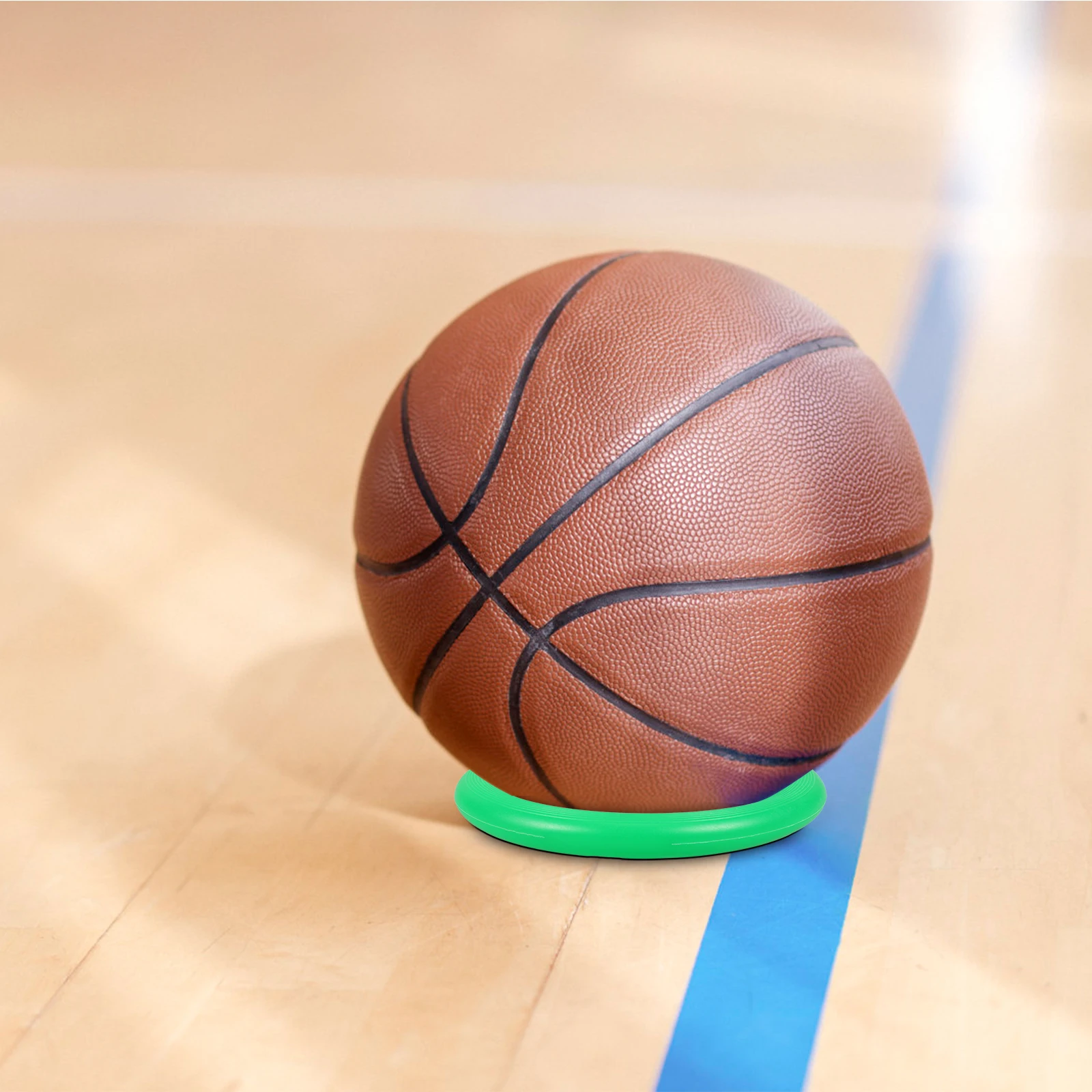 

5pcs Gymnastics Rings Yoga Ball Stand 15cm Plastic Base Basketball Football Display Holders Sturdy PP Material Easy Storage Home