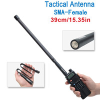 ABBREE Tactical Antenna SMA-Female 15.35inch/39CM Dual Band Foldable For Baofeng Walkie Talkie UV-5R UV-32 UV-21 Quansheng UV-K5