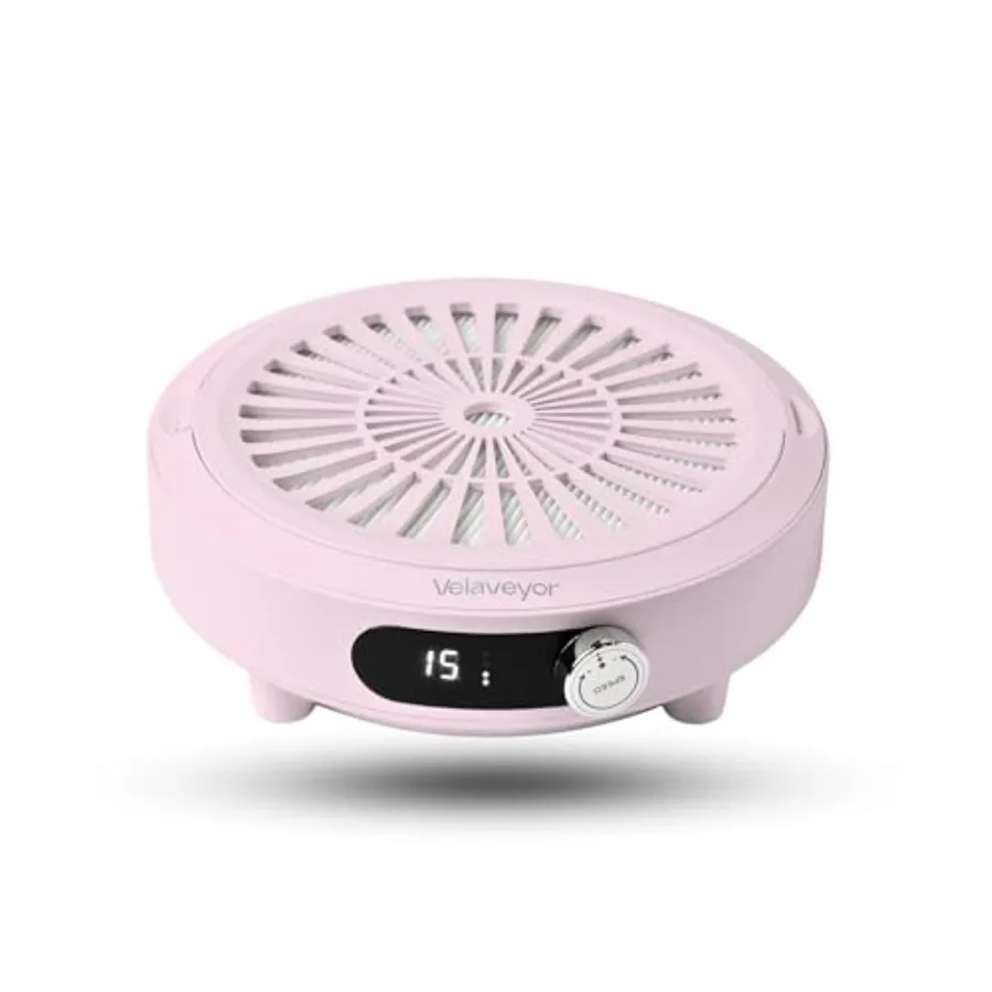 Nail Dust Collector Rechargeable and Cordless 3800 RPM Low Noise Nail Vacuum Fan with LED Display Adjustable Speed Reusable Fil