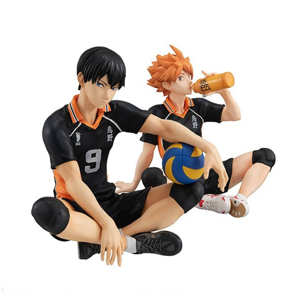 10cm anime haikyuu hinata shoyo tobio kageyama figura na palma bonito modelo brinquedos presentes coleção decoração ornamentos pvc
