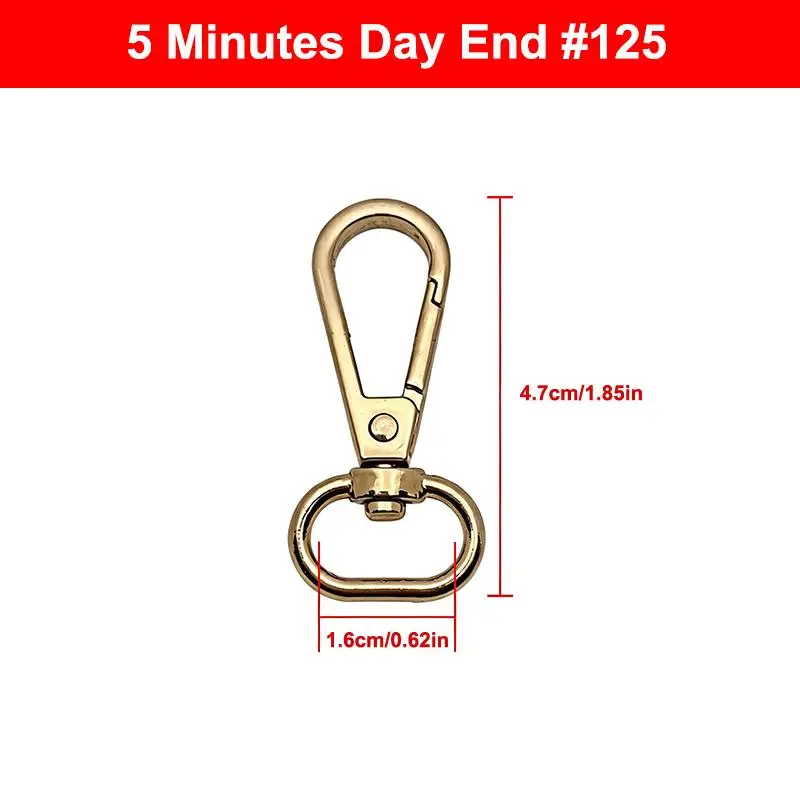 10 Stück Drehkarabinerhaken aus Zinklegierung mit robuster, rostfreier Konstruktion für DIY-Taschen, Schlüsselanhänger, Lanyard und Bastelprojekte – Detail 8