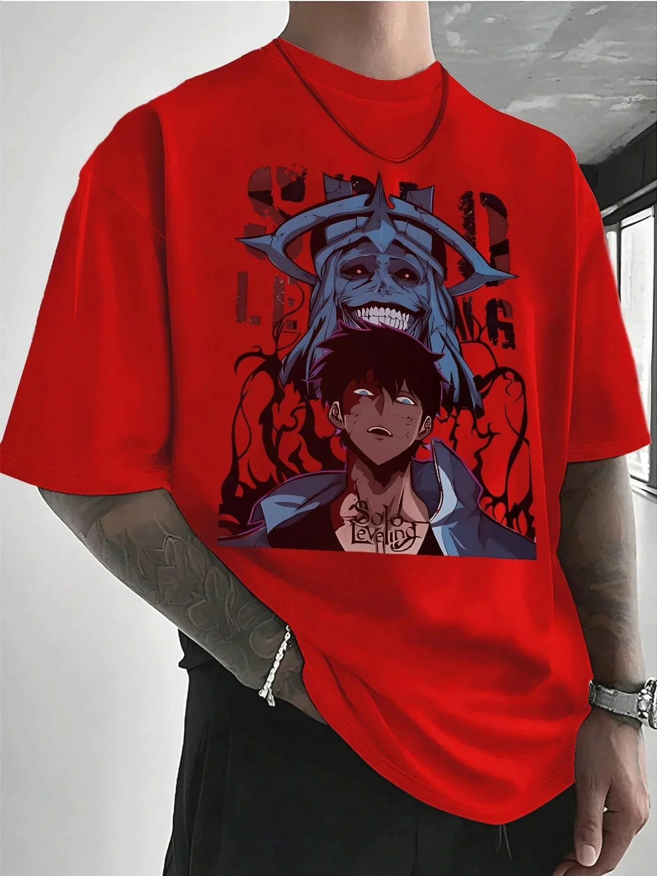 

25/26 Summer T-shirt American Anime Street Trendy Men's Large Size 3D Printed Adult and Children's Multi Functional Fashion Top