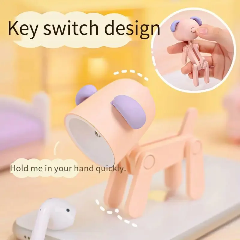 Petite lampe de nuit LED de dessin animé mignon pour animaux de compagnie, mini lampe de table, décoration de table créative, célébrité Internet