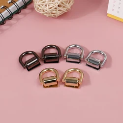 D Anel Side Clip Buckles, Cadeia Handbag Handles Connector, Strap Belt Hanger, Acessórios de Hardware DIY, 2pcs