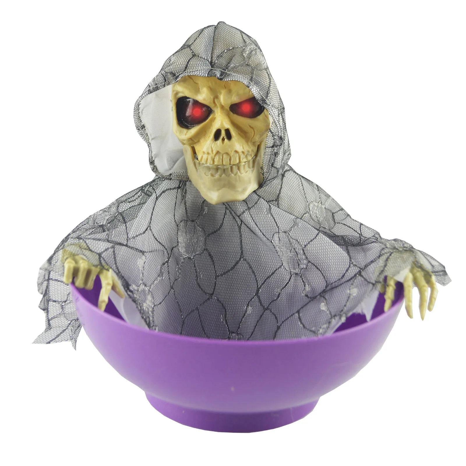 Ghost Hand Fruit Plate Halloween Toy Decorations Light Called Skull Electric Glowing Ghostly Skeleton Candy Boxes